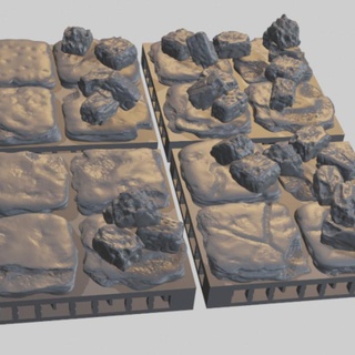dungeon stone ruined separate wall primary devon jones Tabletop 3D Printable Terrain Fantasy rpg terrain openforge tiles d&d pathfinder dungeonstoneruined 3d print model - Mito3D