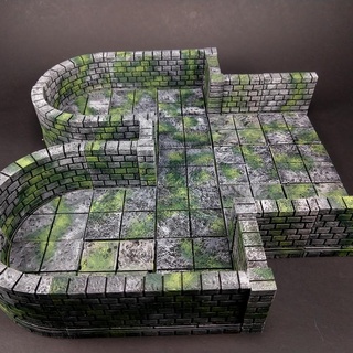 cut-stone separate wall primary devon jones Tabletop 3D Printable Terrain Fantasy rpg terrain tiles d&d pathfinder 3d print model - Mito3D