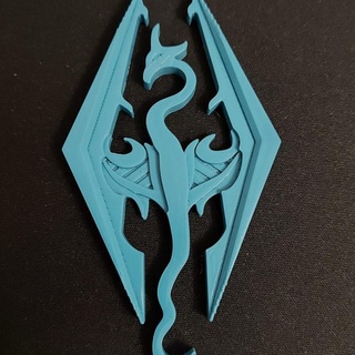 skyrim logo manchi paghi fan arte loghi casa giardino articoli per ornamenti Drago gioco rpg Sambuco bethesda pergamene dovahkiin Tamriel 3d print model - Mito3D