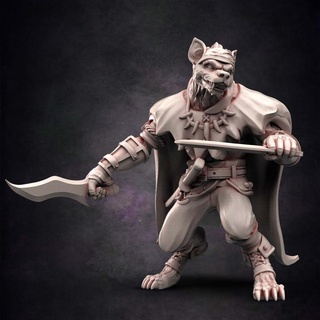 pirate gnoll scoundrel 4 red clay collectibles Tabletop Characters & Creatures Fantasy Universe Store 3d print model - Mito3D