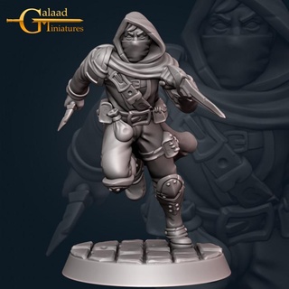 aaron - november release rogues galaad miniatures Store dragon fantasy fight man roleplay miniature dagger tabletop dungeon speed rogue dnd run leather mercenary tribes thieve ratway 3d print model - Mito3D