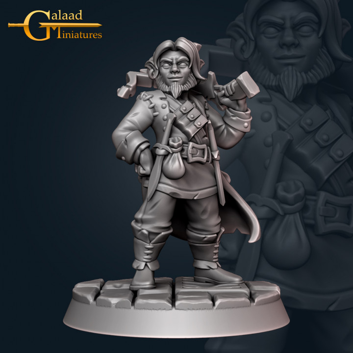 baltar halfelin novembre Libération coquins galaad miniatures boutique dragon fantaisie bats homme jeu rôle épée miniature dague table arbalète donjon coquin dnd cuir silencieux mercenaire voler gnom ratway 3D print model - Mito3D