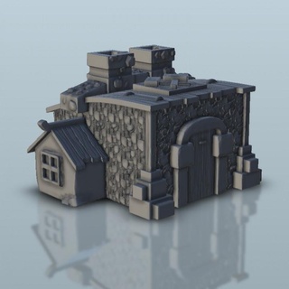 fantasy city hall - medieval scenery terrain wargame hartolia miniatures Store Tabletop 3D Printable Terrain Fantasy printable accessories architecture bolt building dark game games printing figures age fantastic flames middle sigmar 3d print model - Mito3D