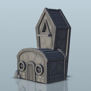house 12 - medieval scenery terrain wargame hartolia miniatures Store Tabletop 3D Printable Terrain Fantasy printable accessories architecture bolt building dark game games printing figures age fantastic flames middle sigmar 3d print model - Mito3D