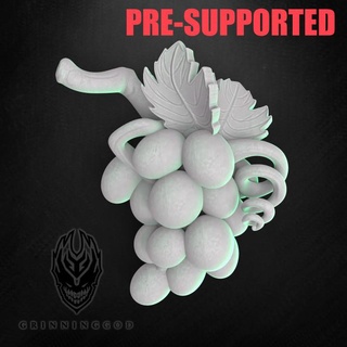 grape prop - pre-supported grinning god Props & Cosplay Store stl art creature decoration fantasy fdm food fruit mini terrain miniature 3dprint resin grapes dungeon dnd 5e presupported lordoftheprint 3d print model - Mito3D