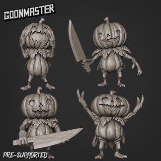 lumpkin bundle goon master Tabletop Characters & Creatures Fantasy Universe halloween horror lantern pumpkin spooky vegetable knife dagger anthropamorphic jacko 3d print model - Mito3D