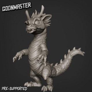 baby dragon 2 goon master Tabletop Characters & Creatures Fantasy Universe Store chinese fantasy japanese lizard reptile wargaming miniature tabletop korean eastern asian dnd 3d print model - Mito3D