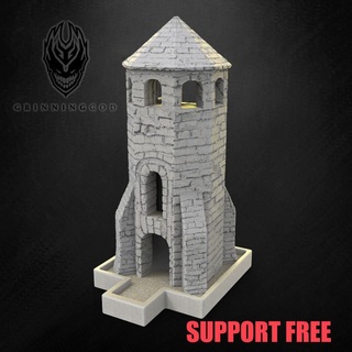 lighthouse - dice tower support free grinning god Tabletop accessories Characters & Creatures Fantasy Universe Store stl art creature fantasy fdm mini miniature 3dprint resin castle dungeon dnd nosupports 5e presupported lordoftheprint 3d print model - Mito3D