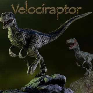dinosauro velociraptor keith talbot tavolo personaggi creature fantasia universo negozio creatura giurassico resina raptor dinamico supportato 3d print model - Mito3D