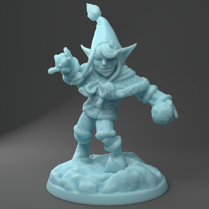 alc goblin palla neve lanciatore gemello dea miniature negozio Natale mostro natale maschio d dnd npc 3D print model - Mito3D