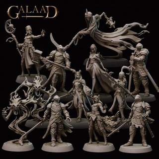 full release - knight december galaad miniatures Tabletop Characters & Creatures Fantasy Universe armor dragon fantasy female ghost guard roleplay shield sword warrior miniature tabletop princess dungeon spirit dnd tutorial tiefling tribes 3d print model - Mito3D