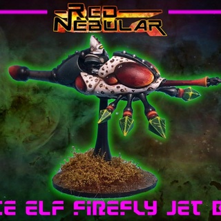 space elf firefly jetbikes red nebular Tabletop Characters & Creatures Sci-Fi Universe Vehicles Machines Store bike jet retro scifi elves 3d print model - Mito3D