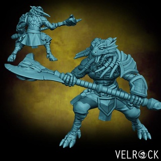 male dragonfolk berserker presupported velrock art miniatures Tabletop Characters & Creatures Fantasy Universe Store barbarian dragon fantasy rpg dragonborn d&d dnd 3d print model - Mito3D