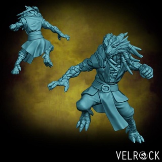 male dragonfolk brawler presupported velrock art miniatures Tabletop Characters & Creatures Fantasy Universe Store dragon fantasy monk rpg dragonborn d&d dnd 3d print model - Mito3D