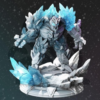 animado escarcha golem yokun dm stash mesa caracteres criaturas fantasía universo criatura gigante monstruo hielo enemigo elemental dnd construir 5e 3d print model - Mito3D