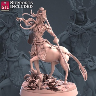 elfe centaure stl miniatures table personnages créatures fantaisie univers boutique héros jeux guerre personnage elfes équipe 3d print model - Mito3D