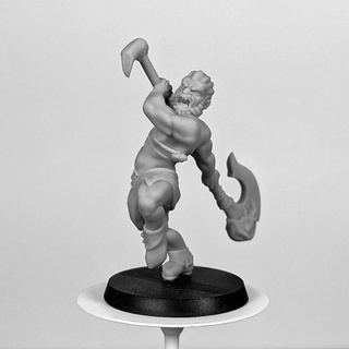 first strike human barbarian martin wyatt Tabletop Characters & Creatures Fantasy Universe dragons dungeons fantasy game gaming mini rpg miniature tabletop dnd 3d print model - Mito3D