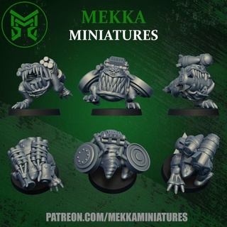 bomb chompas mekka miniatures Tabletop Characters & Creatures Sci-Fi Universe 40k orc ork warhammer miniature tabletop orcs 28mm bombs orks squig squigs bombsquig 3d print model - Mito3D