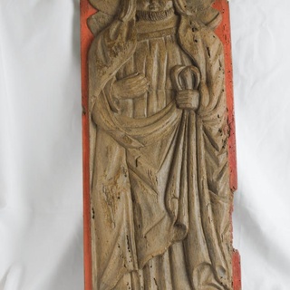 relief cleric monk hunt museum Education History Home & Garden Homeware Ornaments carving medieval wood panel ireland limerick hunt-museum europeana art-of-reading-in-the-middle-ages 3d print model - Mito3D