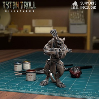 rat crossbow 01 pre-supported tytantroll miniatures Store creature fantasy monsters minis creatures dnd bundle 32mm rats encounters bestiary ratty crossbows ratpack miniaturesfurry 3d print model - Mito3D