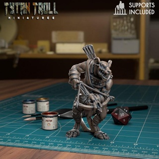 rat crossbow 02 pre-supported tytantroll miniatures Store creature fantasy monsters minis creatures dnd bundle 32mm rats encounters bestiary ratty crossbows ratpack miniaturesfurry 3d print model - Mito3D