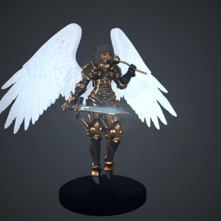 winged space nun anime figurine may 2021 minigames miniatures Tabletop Characters & Creatures Sci-Fi Universe 40k warhammer tabletop wh40k celestine 3d print model - Mito3D