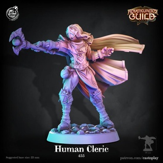 human cleric pre-supported cast n play Tabletop Characters & Creatures Fantasy Universe Store fantasy hero pc d&d adventurer guild castnplay presupported adventurers 3d print model - Mito3D