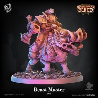 beast master pre-supported cast n play Tabletop Characters & Creatures Fantasy Universe Store board fantasy dwarf paladin d&d dwarven dnd guild presupported adventurers 3d print model - Mito3D