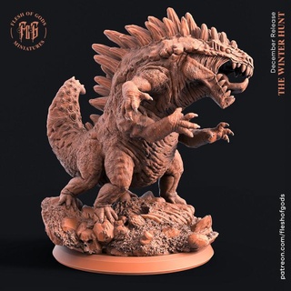 dev Basilisk et tanrılar masaüstü karakterler yaratıklar fantezi Evren mağaza yaratık Dinozor canavar Kocaman Godzilla etli 3d print model - Mito3D