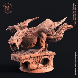 ailé sabre chair dieux table personnages créatures fantaisie univers boutique créature monstre tigre pont barioth dent 3d print model - Mito3D