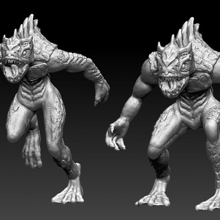 fish men behold'ur craft Tabletop Characters & Creatures Fantasy Universe monsters tabletop dnd humanoid fishmen miniatuer 3d print model - Mito3D