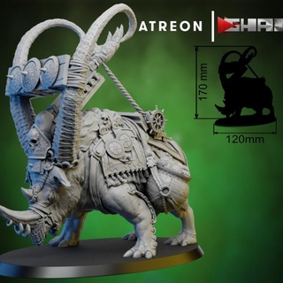 ogro 2 persa rinoceronte catapulta ghamak mesa caracteres criaturas fantasía universo dragones mazmorras martillo guerra miniatura juego dnd 9th aos 277 3d print model - Mito3D