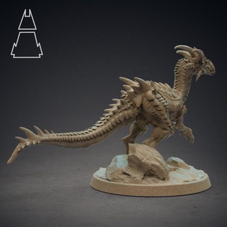 Desierto raptor pes lukas mesa caracteres criaturas fantasía universo gratis bestia dinosaurio continuar monstruo montar calabozo dnd 3d print model - Mito3D