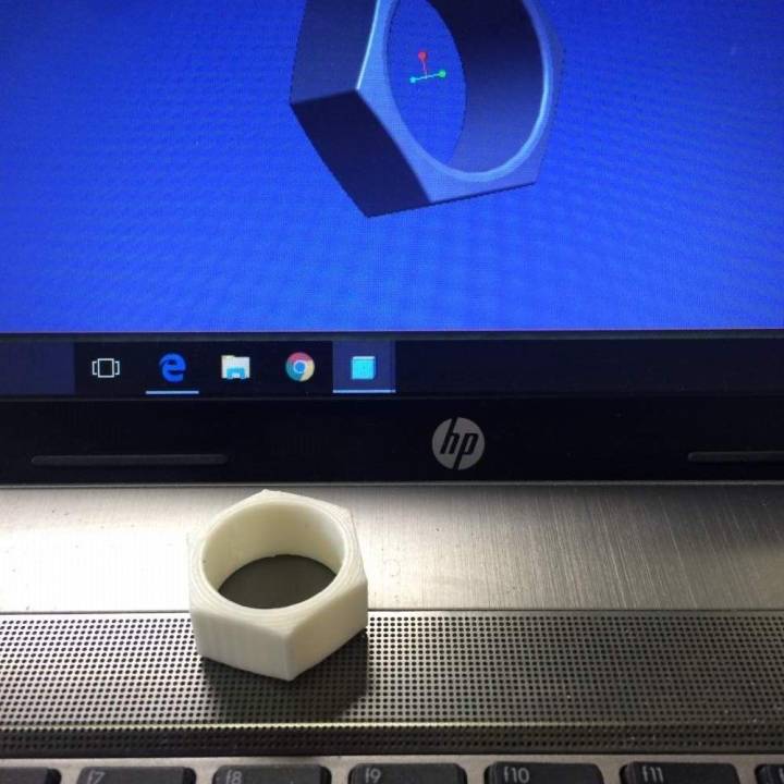 nut ring jewellery 3D print model - Mito3D