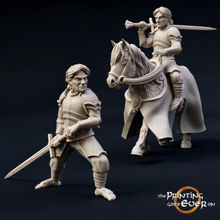 pavo tabbart - halfling leader presupported printing goes ever Tabletop Characters & Creatures Fantasy Universe Store fantasy knight mini small wargaming warhammer warrior horse miniature lotr champion tabletop pony cavalry rider 28mm tiny dnd mounted frostgrave skirmish swordsman 5e pre-supported statblock 3d print model - Mito3D