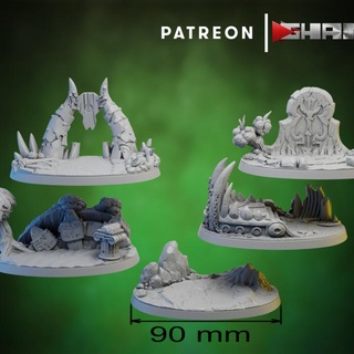 ogre 2 persan bases ovale 90 mm ghamak table personnages créatures fantaisie univers dragons donjons marteau guerre miniature dnd 9th wh aos jeu 3d print model - Mito3D