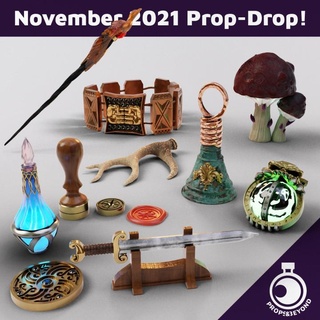 november 2021 prop-drop props&beyond Props & Cosplay Tabletop Characters Creatures Fantasy Universe accessory ancient bell card dragons dungeons epic fantasy gaming gift inspiration item master medieval prop roleplay rpg seal set toy trophy warhammer magic cosplay props token supportless amulet mushroom tabletop puzzles headband real beyond size d&d wax potion dnd group bundle dm 5e stat representation gm gamemaster wondrous in-game 3d print model - Mito3D
