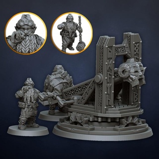 dwarf catapult dragon's lake miniaturas Tabletop Characters & Creatures Fantasy Universe Vehicles Machines Store rpg wargames warhammer wargame rol 9thage ageofsigmar aos theninthage 3d print model - Mito3D
