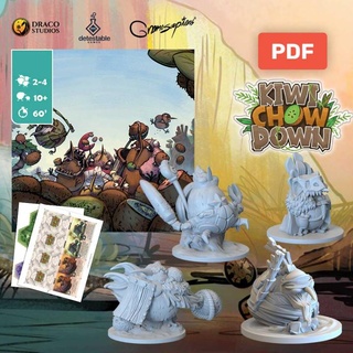 kiwi chow - print play + stls draco studios Tabletop Characters & Creatures Fantasy Universe fruit fun game games miniatures party boardgame tabletop eat pnp tts lair ck bgg 3d print model - Mito3D