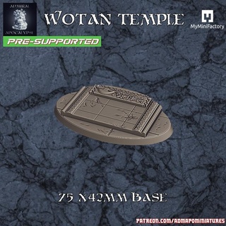 wotan temple base 75x42mm pre-supported admiral apocalypse Tabletop accessories Store 40k dice terrain tower wargames warhammer props thor odin runes asgard ruins vikings dnd dwarfs 3d print model - Mito3D