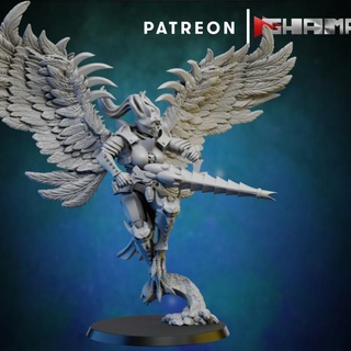 dark elda 3 harpy 1 support ready ghamak Tabletop Characters & Creatures Fantasy Universe Store 40k warhammer miniature hammer wargame dnd wk 40000 wh sci-fy 3d print model - Mito3D