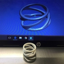 spirale l'anneau bijoux 3d print model - Mito3D