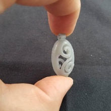 swirl pendant jewellery 3d print model - Mito3D