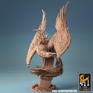 death lord print Tabletop Characters & Creatures Fantasy Universe bird crow scythe apocalypse rider wyvern appocalypse 3d print model - Mito3D