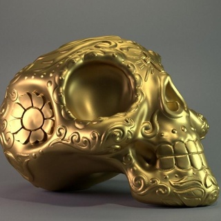 sugarskull hector sanchez marroquin Home & Garden Homeware Ornaments home skull decor diademuertos shugarskull mexicanskull 3d print model - Mito3D