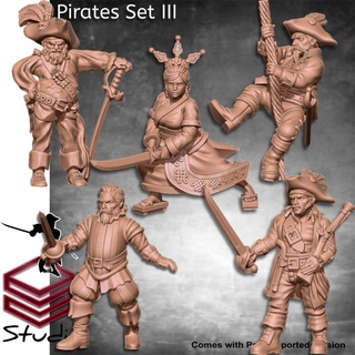 pirates iain lovecraft Tabletop Characters & Creatures Fantasy Universe Store barbarossa blood plunder sao cheng amaro pargo henry everest calico jack 3d print model - Mito3D