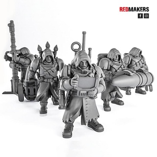 janissaries - artillery crew imperial force redmakers Tabletop Characters & Creatures Sci-Fi Universe Store 40k army board fantasy figurines games guard warhammer miniature religious empire gunner 40000 apocalyptic grimdark maccabian janissary 3d print model - Mito3D