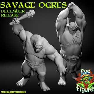 savage ogres release foe figures Tabletop Characters & Creatures Fantasy Universe rings lord lotr sauron orcs ogre mordor uruk urukhai olog olog-hai ologhai foefigures 3d print model - Mito3D