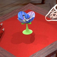 veronica perceus flower stl art plant veronicaperceus 3d print model - Mito3D