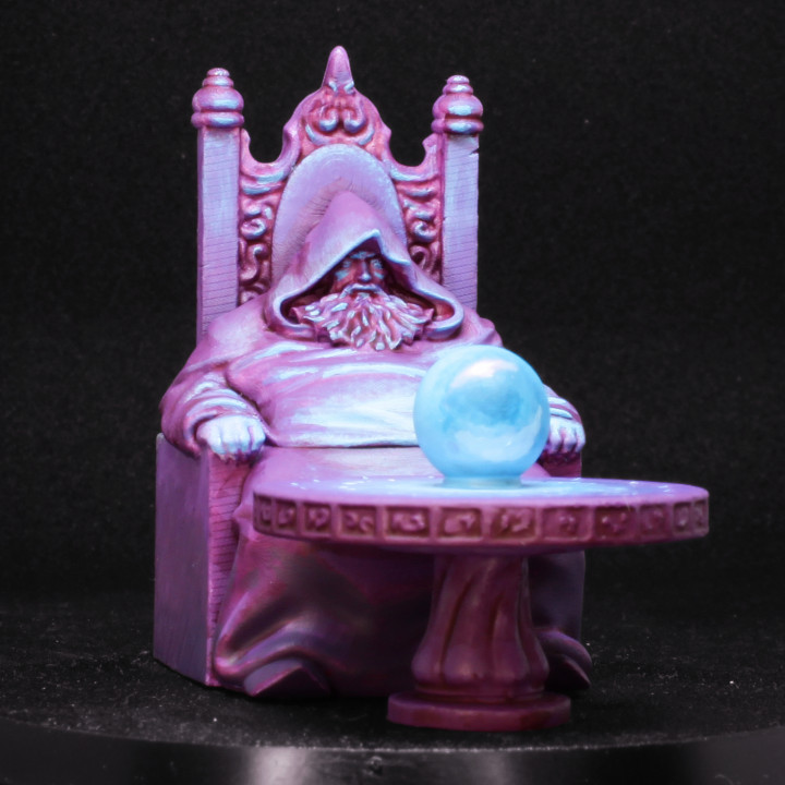 Magier Nachdenken Kugel ivan Tischplatte Zeichen Kreaturen Fantasie Universum Geschäft Ball Mini Magie Malerei Miniatur 3dprint Kristall Harz dnd 3D print model - Mito3D